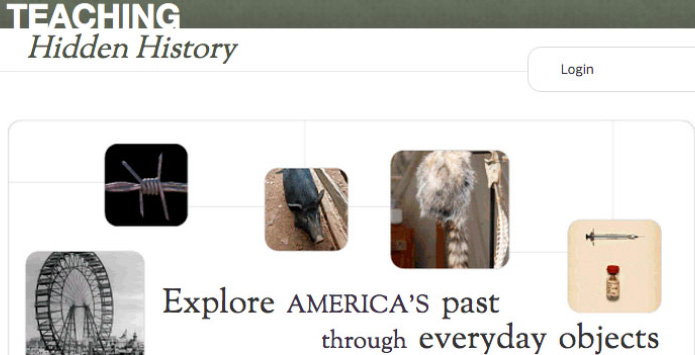 Several images of historical artifacts with words that read 'Exploring America's past through everyday objects'