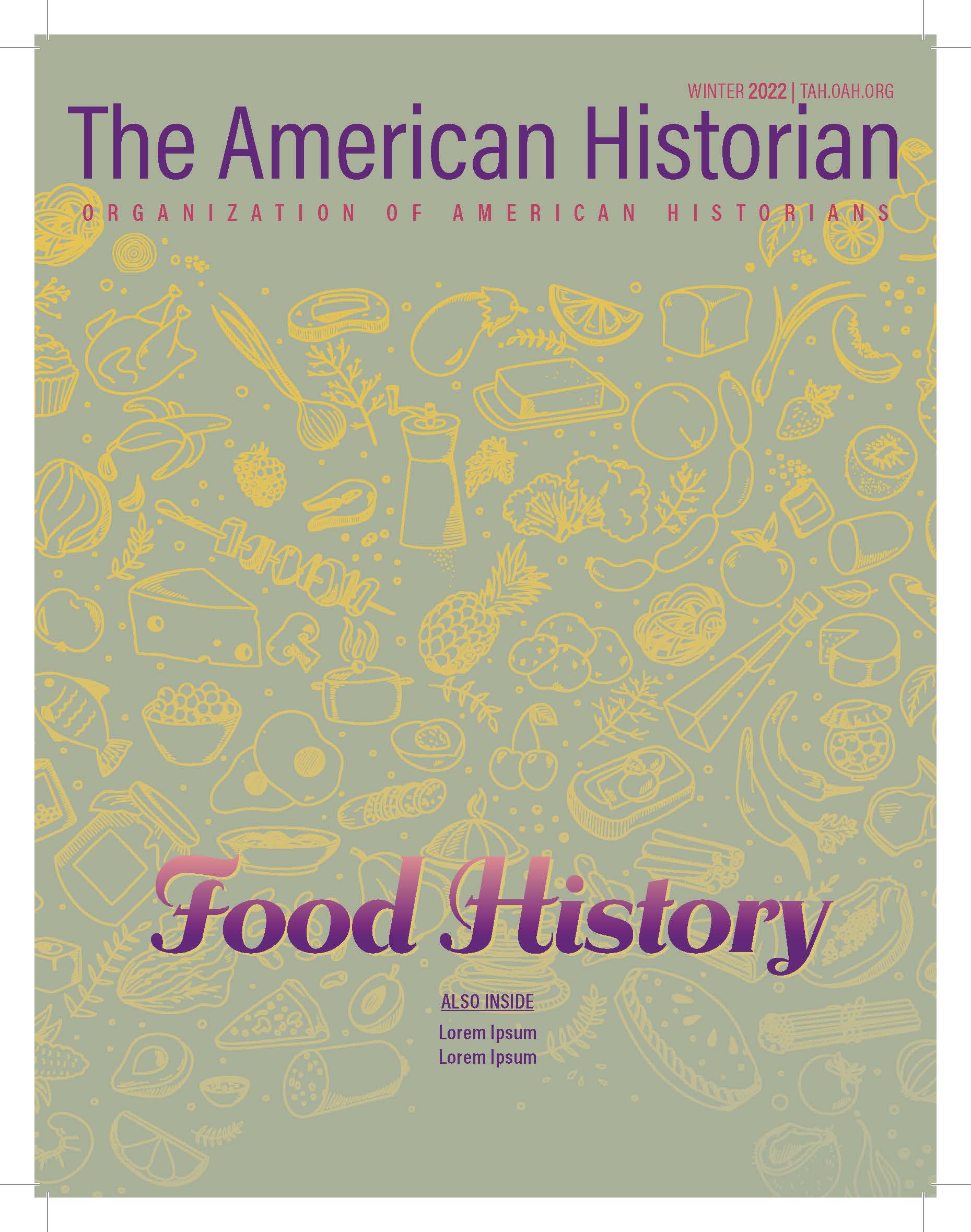 Cover image with link to The American Historian issue for Food History