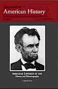 Cover of the Journal of American History with Abraham Lincoln on the cover