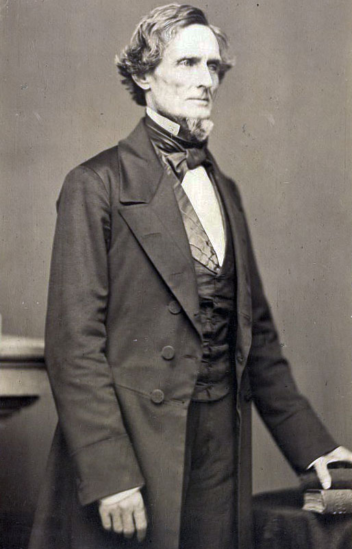 A photograph of Jefferson Davis taken in 1860 by Matthew Brady